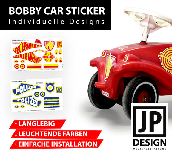 Bobby Car Aufkleber individelles Design gestelten lassen